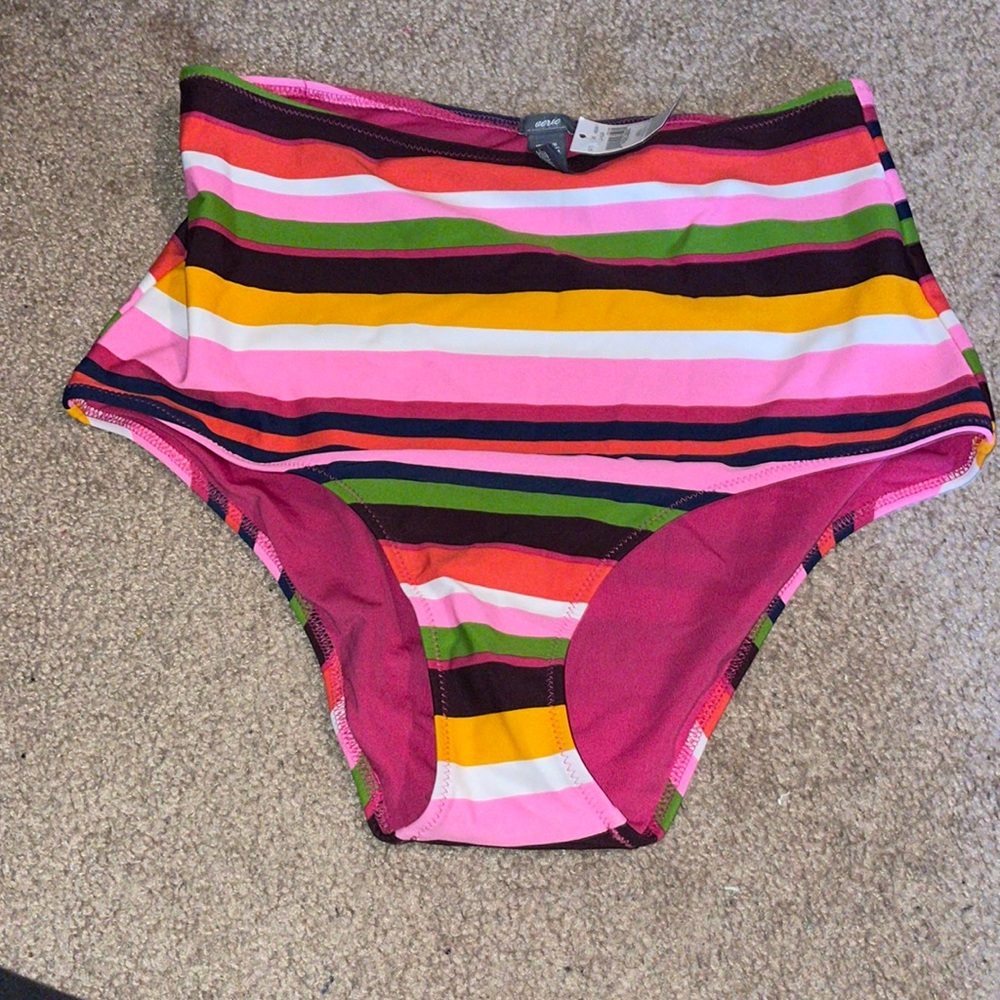 Colorful Striped Women's Swim Bottom